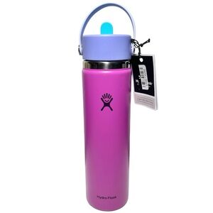 Hydro Flask 24 oz Wide Mouth with Flex Straw Cap in Holiday Punch (READ)